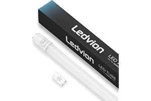 ‎LEDVION Ledvion - 5X LED-Röhre, 60CM, 7W, Neon, 6500K, 1120 Lumen, Kaltweiß, Decken- und gleichmäßiges Licht