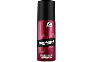 ‎BRUNO BANANI Bruno Banani Fragrance Loyal Man Deo Bodyspray, Körperspray mit aromatisch holzigem Herrenduft, 24 Stunde lang anhaltend, 150 ml (1er Pack)