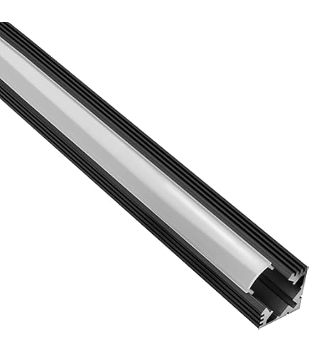 LED Aluminium Profil MIKRO-T-10 – 2m, Eloxiert, Für Glaskantenbeleuchtung, LK#522098