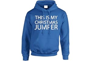 Gift Hub This Is My Christmas Jumper Slogan Hoodie,Christmas Funny Xmas Sweatshirt Jumper Pullover Gift Present Unisex Kids And Adult Sleeve Hoody Xmas Jumper