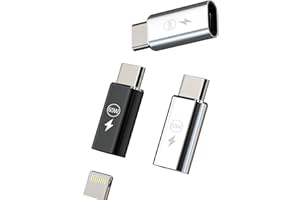 HOYULLI 65W Adaptador USB C Macho a Lightning Hembra Rápida Cargador (3 Pack)para iPhone 16 15 Pro para Apple Tipo C Conector para iPad Cable Conversor Accesorios Compatible Con Samsung S25 Conectores Adapter