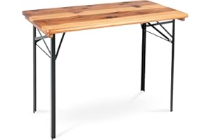 ‎STAGECAPTAIN Stagecaptain BBT-117 Hirschgarten Bierzelttisch 117 cm - Robuster, kurzer Biertisch (117 cm lang) - Lackierte Oberfläche - Zusammenklappbar - Einfach zu verstauen und transportieren