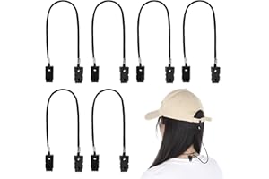 Xthrotsenk 6Pcs Hat Retainer Clips Cap Clips Sailing Windproof Fishing Caps Straps Anti Wind Hat String Clip Cap Keeper for Outdoor Camping Travel Golfing Boating Sailing Hiking cap clips sailing