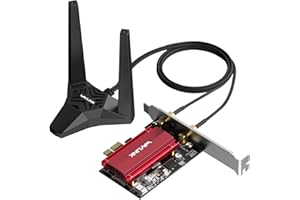 AX5400 WiFi 6E WLAN PCIe Karte für pc mit Bluetooth 5.3, WAVLINK 5378 Mbit/s Tri Band WiFi 6E PCIe WLAN Karte, Intel WiFi 6E-Chip, WPA3, Magnetfußantennen für Windows 11/10 (64 Bit) Desktop-PC
