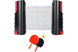 EIHI Mesa Ping Pong,Red de Ping Pong retráctil, portátil, Ideal para Mesa de Ping Pong, Cocina o Mesa de Comedor, Escritorio 