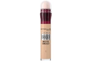 Maybelline Concealer Instant Anti Age Eraser Eye Concealer, Dark Circles and Blemish Concealer, Ultra Blendable Formula Dermatologist Tested & Suitable for Sensitive Skin 01 Light