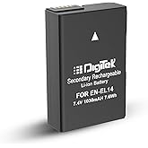 DIGITEK® (ENEL14) Rechargeable Battery for Nikon D Series & CoolPix Cameras, 1030mAh, Compatible with D3100,D3200,D3300,D3400