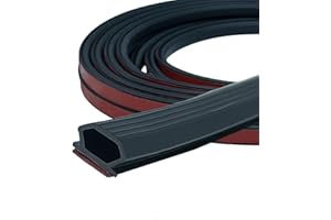 ZSREDHONG Guarnizione nera per porta, autoadesiva, 10 x 6 mm, flessibile, in gomma, impermeabile, 6 m