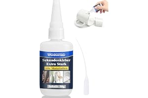 Superlim, 50 g superlim extra starkt, superlim vattentät, värmebeständig med nålstängning mot uttorkning, universallim för plast, glas, trä, metall, sten