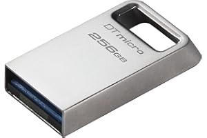 Kingston DataTraveler Micro USB Stick 256GB 200MB/s Metall USB 3.2 Gen 1 - DTMC3G2/256GB, silber