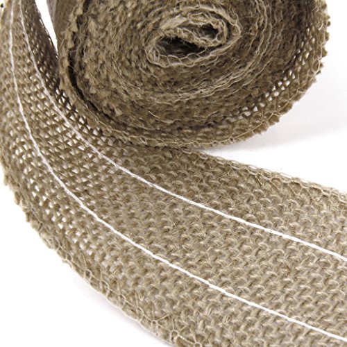 2M Hessische Jute Weisse Spitzen Handwerk Farbband für Handwerk Hochzeit Haus Dekor - 5