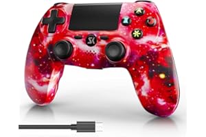 BOOWEN Wireless Controller for PS4, Controller for Sony PlayStation 4/Pro/Slim, Double Shock 6-Axis Motion Sensor, Sensitive Touch Pad, Built-in Speaker & Stereo Headphone Jack