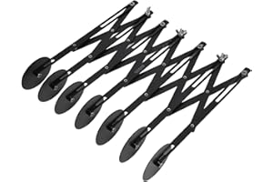 NATUDECO Coupe-pâtisserie Couteau À Pâte Trancheuse À Pizza En Acier Inoxydable Extensible Pizza Rouleau Cutter Biscuit Diviseur pour La Cuisine À Domicile Utilisation De Cuisson(7 roues)