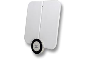 One For All Ultra Flat Amplified Indoor Digital TV Aerial - Ready to receive Freeview and Analogue TV Signals within a range of 15 miles – Full HD Ready - HDTV Antenna – UHF/VHF – white – SV9215