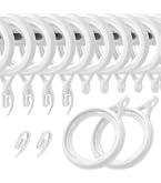 3X(Anneaux de Rideaux En Plastique Intérieurs Blancs 20x, 25 Mm C7S6