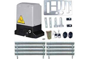 ECUTEE Kit Automazione Cancello Scorrevole Apriporta Scorrevole con Telecomando,Motore Elettrico per Apriporta Automatico Operatore per Apriporta 800kg 370W