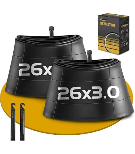 2 Pneus + 2 Chambres à Air 26x1.95 Pouces - Compatibles Vélo Montagne Et Ville, Pliables AV32mm