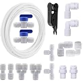 HUAZIZ 5M Universal Water Supply Hose, 3/8" Refrigerator Hose Connector Kit, Filter Tube, European/American Refrigerator Part