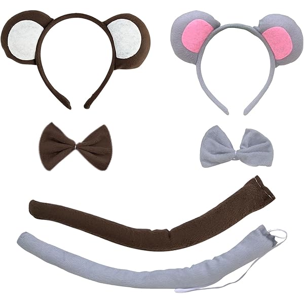 Fascia Orecchie Da Topo Grigia - Per Adulti E Bambini, Halloween E Cosplay - Foto 8