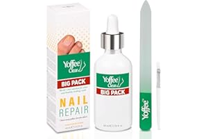Yoffee Clear Big Pack - Purity Nail - Leczenie przeciwgrzybicze paznokci rąk i stóp - z olejkiem z drzewa herbacianego i arganowym - Poprawiona formuła - Działa antybakteryjnie i antyseptycznie 60ml