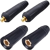 EATBALE Pair of Solder Cable Joint Quick Connectors DINSE Style 100Amp-200Amp DKJ10-25 DKZ10-25 SQ-MM (#6-#4) Male-Female for