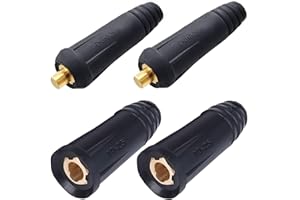 EATBALE Coppia di connettori rapidi per giunti per cavi di saldatura DINSE-Style 100Amp-200Amp DKJ10-25 DKZ10-25 SQ-MM (#6-#4) maschio-femmina per accessori per saldatrici 2 set