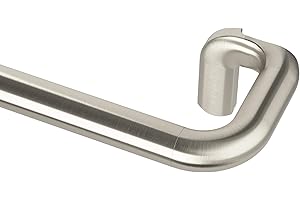 Umbra Twilight Gardinenstange, Ausziehbare Vorhangstange mit Abgerundeten Enden für ideale Raumabdunkelung, 76-213 cm, Nickel