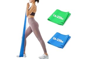 ‎IMOEBEL iMoebel Fitness Band Gymnastikband Fitnessbänder - 2 STÄRKEN 8-10kg/12-15kg Premium Lang 1,8/2 Meter Übungsband widerstandsbänder für Yoga, Pilates, Crossfit, Rehabilitation