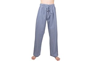 JTPW Men's 100% Cotton Woven Poplin Comfortable Pyjama/Lounge Pants With Pockets