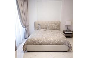 Bassetti Completo Copripiumino Matrimoniale MAGNOLIA 41 beige con sotto angolare