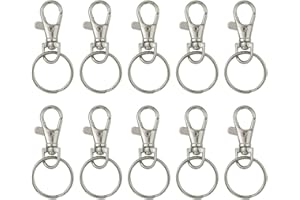 GENERIES Angelkiss Ganchos giratorios de metal, paquete de 30 ganchos de langosta giratorios y llaveros para bolsos (55 mm x 25 mm)