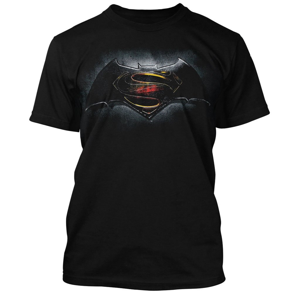 DC-Comics-Batman-vs-Superman-Herren-Fan-T-Shirt-Dawn-of-Justice-Logo