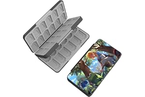 doepeBAE Switch Spiele Aufbewahrung, Switch Spiele Lagerung, Switch Spiele Hüllen Aufbewahrung, Magnetverschluss, Weiches Silikon Futter, Mit 48 Game Card Slots und 48 Micro SD Karten (B07)