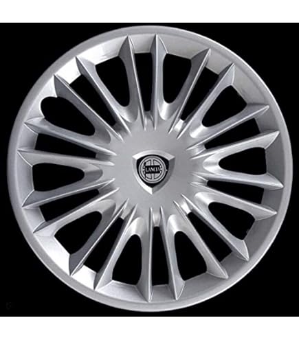 Set Di 4 Copricerchi Per Lancia Ypsilon Oro, Lybra New, Musa - Diametro 15'', Logo Lancia, Non Originali