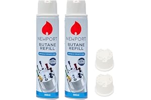 PERFECTONISH | Newport gas refill 300ml Container - Pure Zero Impurities Gas Lighter Refill, Camping Stove Blowtorch BBQ Gas Weed Burner