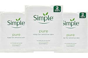 THE LONDON FINERY 3 x Twin Pack 100g Pure & Gentle Soap Bar for Sensitive - Natural Cleansing for Soft and Healthy Skin