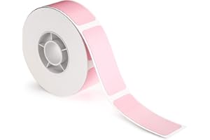 NIIMBOT Label Maker Tape Thermal Paper 0.47" x 1.57"(12×40mm) Printer Sticker Labeling Tape with Self-Adhesive for D11/D110/D101 Label Maker,1 Roll of 160 (Pink)