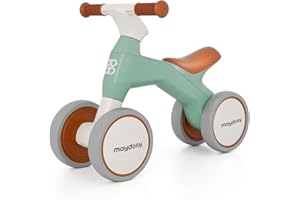 Maydolly Baby Balance Bike, Toddler Balance Bike for 1 Year Old Boys Girls, 4 Wheels Toddler First Bike, First Birthday Gifts for 10-36 Month