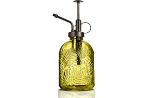 KoGiio 360ML Verre Plantes Vaporisateur D'arrosage, Une Main Darrosage Pulvérisateur Brumisateur pour Jardinage Plantes, Nettoyage, L'alcool, Rétro avec Pompe Arrosoir - Vert-Buse Bronze