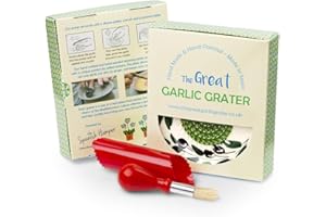 THE GREAT GARLIC GRATER Garlic Grater Plate Set. (#Ref 12). Handmade and Hand Painted in Cordoba, Spain. White with Green Rim and Circle. Olive Pattern.