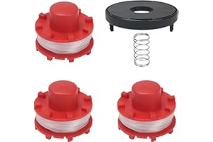 COEWUR 3 Pezzi Bobina a Filo per Tagliabordi Rocchetto Filo Tagliabordi Ø2mm Bobina Ricambio Decespugliatore per GE-CT 36/30 LI E Solo AGILLO 36/255 BL AGILLO 18/200 (con 1 Tappi + 1 Molla)