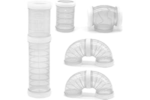 BESIMPLE Juego de Tubos para hámster, 8 Unidades, Tubo Curvado Transparente, Jaula para Mascotas, túnel, hámster, Juguete, conexión Creativa, túnel, Tubo Deportivo Externo para ratón, hámster, Rata y Otros