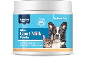 KARNLEA Whole Goat Milk Powder for Dogs & Cats | Digestive Health | Gentle on Digestion | Healthy Protein and Fats & Nutrients | Dog Milk | Cat Milk | 200g