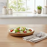 Deconox Mango Ağacı Pasta Tabağı - İ&ccedil;i Krem Emaye (Enamel) Kaplama 20 cm Tatlı, Meyve ve Kahvaltı Tabağı - Leke Tutmaz Ahşap 