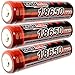 Produktbild 3x Kraftmax 18650 Pro Akku mit PCB Schutzschaltung - speziell für LED Taschenlampen ( 3,7V / 9,62 Wh )