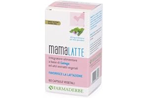 CUIDADO PERSONAL Farmaderbe Mama Latte Integratore Alimentare a Base di Galega, Favorisce la Lattazione, 60 Capsule