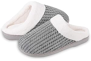 IceUnicorn Hausschuhe Damen Winter Hausschuhe Herren Wärme Memory Foam Home Plüsch Rutschfeste Drinnen und Draußen Slipper