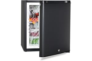 Smad Frigo 12V, Frigo Camping Car 12V 220V, avec Serrure, Porte Réversible, sans Bruit, petit frigo pour Camping car Van Caravane Camion Fourgon, 30L, Noir