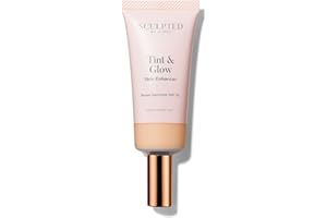 SCULPTED BY AIMEE CONNOLLY Tint & Glow Hydrating Tinted Moisturiser from Sculpted by Aimee – 45ml Cruelty-Free Moisturising Face & Skin Tint Enhancer with SPF 30, Blue Light Protection, Hyaluronic Acid & Niacinamide