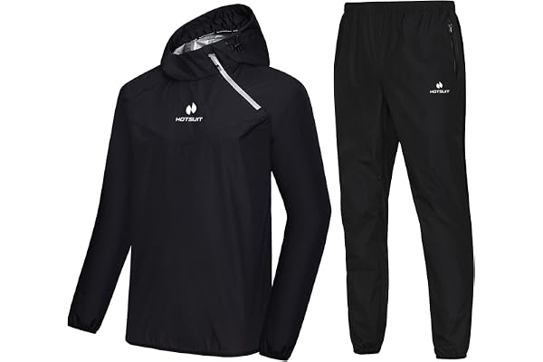 HOTSUIT Vêtement de sudation Hommes Sweat Pantalon et Veste pour SPORT Sweat Suits Vêtements de Sauna Combinaison Sudation pour sport de sweat